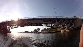 On the Black River under the Charles Berry Bascule Bridge.