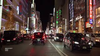 DRIVING TOKYO JAPAN 4K - GINZA DISTRICT - AMBIENT DRIVE TV