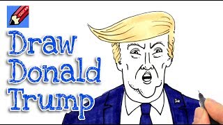 How to draw President Trump Real Easy - Step by step