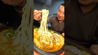 【Truck Cooking】Abalone and spicy ramen noodles! 【asmr】#shorts