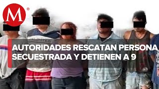 Detienen a nueve presuntos secuestradores y liberan a una persona en Veracruz