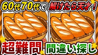 【間違い探しクイズ】⚠️むずかしいフランスパンのイラスト編！脳活＆脳トレにおススメ無料ゲーム【アハ体験有り】#239