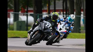 California Superbike School at VIR 1 lap with coach following.