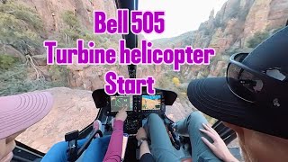 Bell505 JetrangerX turbine helicopter start up