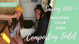 Saving 1000 € building our own Composting Toilet + Finishing Toilet Room | VanConversion Ep. 33