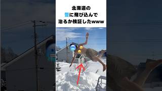 熱が高いので北海道の雪で治せるか検証してみた#shorts