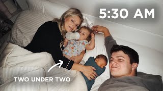 A DAY IN THE LIFE WITH A NEWBORN \u0026 TODDLER + TRAVIS FINALLY SHARES BIG ANNOUNCEMENT!