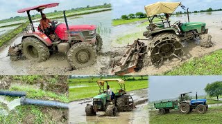 Day-3 | इस ट्रैक्टर से ये उम्मीद न थी 4wd Mahindra Arjun NOVO 605 Mileage Test in Mud with Rotavator