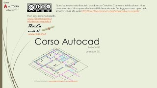 Corso Autocad - Lezione 36 - Le sezioni 3D