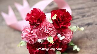 [FREE template] How to make bridal bouquet of paper carnation