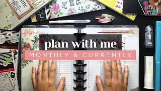 FEBRUARY PLAN WITH ME :: Memory A Day \u0026 Currently Page Monthly Planner Setup Classic Happy Planner