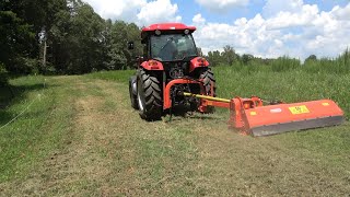 Big Tractor Time! Let's mow the back 40 with a unique mower!