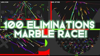 100 Eliminations Marble Race | Algodoo Marble Race