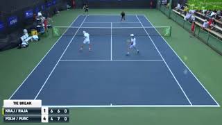 Marc Polmans and Max Purcell big point against USA's Austin Krajicek and India's Purav Raja