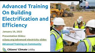 CCL Advanced Training on Building Electrification & Efficiency