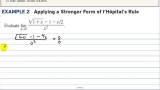 AP Calculus Section 9.2 L'Hopital's Rule