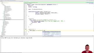 Angular with Firebase part 13 of 70 - Getting the user currently logged in from firebase