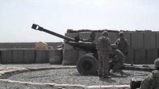 Afghanistan - COP Zormat: Calibrating a Howitzer