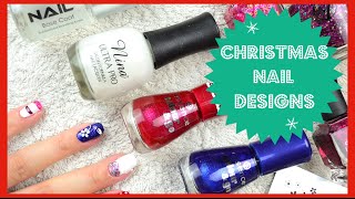 Simple Easy Christmas Nail Designs - Nail Art Tutorial |