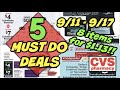 5 MUST DO CVS DEALS (9/11 - 9/17) | 8 items for only $1.13!