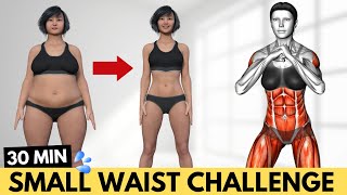 3-Day Tiny Waist Challenge! ♥️ Get a Slimmer Waist and Reduce Belly Fat with This Home Workout