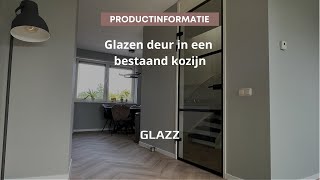 Glazen deur voor in een bestaand kozijn