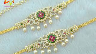 Immitation jewellery/ one gram gold jewellery/ hand vanki designs