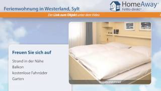 Westerland: Stilvolle Ferienwohnung in Strand- und Citynähe, mit - FeWo-direkt.de Video