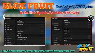 [ Roblox Hack ] Blox Fruit Rubu Hub New Script Available Full Tutorial | NoKey | Working Update 2025