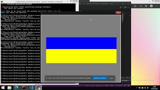 # Ukraine # Ucrania! ukrainian flag in python