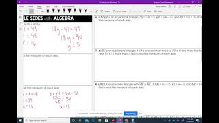 Solving for Triangle Sides with Algebra