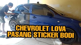 CHEVROLET LOVA PASANG STICKER  HITAM FULL BODI