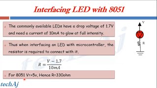 Interfacing LED with 8051 Basics | Microcontrollers