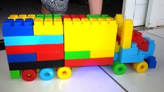 Como fazer um caminhão com pecinhas de montar monta monta How to make versão lenta toy truck