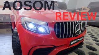 AOSOM 12V Ride-On Toy Car Electric Mercedes Benz Car REVIEW| Winter- Edmonton is Colder Than Toronto