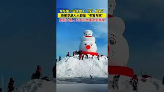 今冬第一座大雪人“挖”出来了，原来尔滨人人都是“考古专家”！史前大雪人，冬天挖出来夏天再埋！#第五届哈尔滨采冰节 #喜迎亚冬会歌声里的黑龙江#哈尔滨你太想进步了