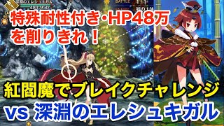 【FGO】耐久戦への叛逆：紅閻魔でブレイクチャレンジ vs 深淵のエレシュキガル【冥界のメリークリスマス】