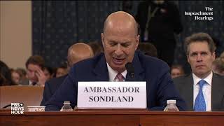 WATCH: Amb. Sondland says he mentioned ‘investigations’ in July 10 meeting | First impeachment