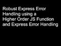 Robust Error Handling