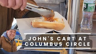 John's Hot Dog Cart at Columbus Circle!! | NYC Hot Dog Stands