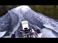 honda 5hp 4stroke outboard motor going full speed