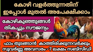 സൗജന്യ കോഴികുഞ്ഞുകൾ വളർത്താം ||•40 ദിവസം ആകുമ്പോൾ സർക്കാരിന് വിറ്റ് ക്യാഷ് ഉണ്ടാക്കാം #keralachicken