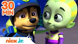 PAW Patrol Use Their Imagination & Meet Aliens w/ Chase & Rubble | 30 Minute Compilation | Nick Jr.