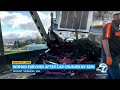 woman survives car being flattened by semi truck crawls out of window in washington l abc7