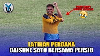 AKSI DAISUKE SATO SAAT LATIHAN BERSAMA PERSIB