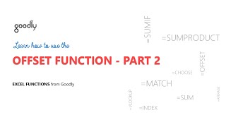 OFFSET Function in Excel - Part 2