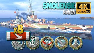 Cruiser Smolensk: 8 ships destroyed - World of Warships