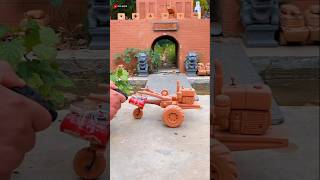 मोटे ने चलाया Tractor ~ mini woodtoy-woodworking art skill wood/hand crafts #shorts