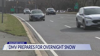 DMV prepares for overnight snow