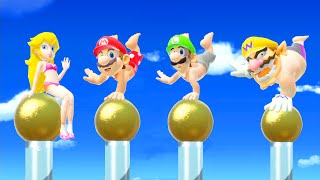 Super Mario Party - Master CPU Minigames - Peach Vs Mario Vs Luigi Vs Wario